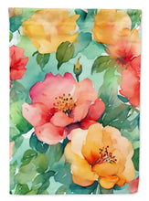 Load image into Gallery viewer, Georgia Cherokee Rose in Watercolor House Flag