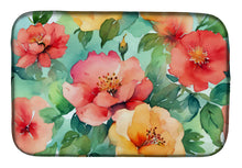 Load image into Gallery viewer, Georgia Cherokee Rose in Watercolor Dish Drying Mat