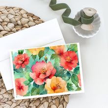 Load image into Gallery viewer, Georgia Cherokee Rose in Watercolor Greeting Cards -  Blank Note Cards – 8-Pack of Artist-Designed Cards with Envelopes
