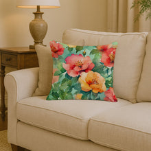 Load image into Gallery viewer, Georgia Cherokee Rose in Watercolor Throw Pillow