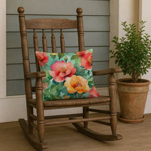 Load image into Gallery viewer, Georgia Cherokee Rose in Watercolor Throw Pillow