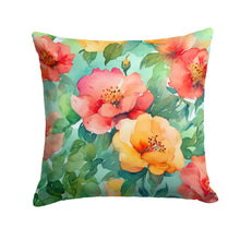 Load image into Gallery viewer, Georgia Cherokee Rose in Watercolor Throw Pillow