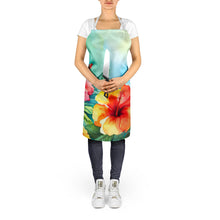 Load image into Gallery viewer, Hawaii Hawaiian Hibiscus in Watercolor Apron – Artist-Designed Kitchen, BBQ &amp; Craft Apron