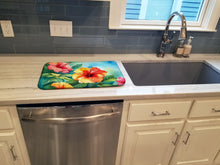 Load image into Gallery viewer, Hawaii Hawaiian Hibiscus in Watercolor Dish Drying Mat