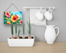 Load image into Gallery viewer, Hawaii Hawaiian Hibiscus in Watercolor Wall or Door Hanging Prints