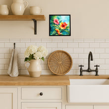 Load image into Gallery viewer, Hawaii Hawaiian Hibiscus in Watercolor Framed Metal Print