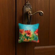 Load image into Gallery viewer, Hawaii Hawaiian Hibiscus in Watercolor Hanging Square Fabric Ornament 3.5 × 3.5