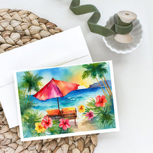 Load image into Gallery viewer, Hawaii Hawaiian Hibiscus in Watercolor Greeting Cards -  Blank Note Cards – 8-Pack of Artist-Designed Cards with Envelopes