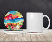 Load image into Gallery viewer, Hawaii Hawaiian Hibiscus in Watercolor Large Sandstone Coasters Pack of 4