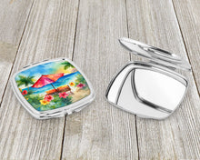 Load image into Gallery viewer, Hawaii Hawaiian Hibiscus in Watercolor Compact Mirror