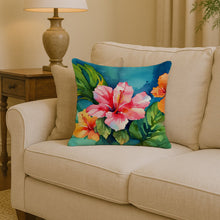 Load image into Gallery viewer, Hawaii Hawaiian Hibiscus in Watercolor Throw Pillow