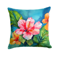 Load image into Gallery viewer, Hawaii Hawaiian Hibiscus in Watercolor Throw Pillow