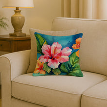 Load image into Gallery viewer, Hawaii Hawaiian Hibiscus in Watercolor Throw Pillow