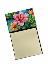 Load image into Gallery viewer, Hawaii Hawaiian Hibiscus in Watercolor Sticky Note Holder- Refiilable Desk Accessory Note Pad