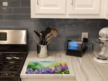 Load image into Gallery viewer, Idaho Syringa in Watercolor Glass Cutting Boards – Durable, Decorative Kitchen Art Large
