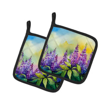 Load image into Gallery viewer, Idaho Syringa in Watercolor Pair of Pot Holders