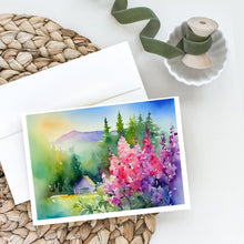 Load image into Gallery viewer, Idaho Syringa in Watercolor Greeting Cards -  Blank Note Cards – 8-Pack of Artist-Designed Cards with Envelopes