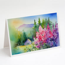 Load image into Gallery viewer, Idaho Syringa in Watercolor Greeting Cards -  Blank Note Cards – 8-Pack of Artist-Designed Cards with Envelopes