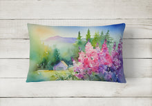 Load image into Gallery viewer, Idaho Syringa in Watercolor Fabric Decorative Pillow