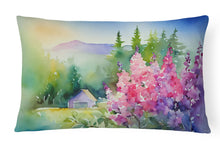 Load image into Gallery viewer, Idaho Syringa in Watercolor Fabric Decorative Pillow