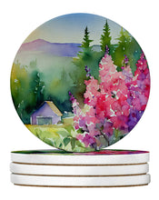 Load image into Gallery viewer, Idaho Syringa in Watercolor Large Sandstone Coasters Pack of 4