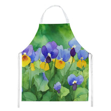 Load image into Gallery viewer, Illinois Violet in Watercolor Apron – Artist-Designed Kitchen, BBQ &amp; Craft Apron