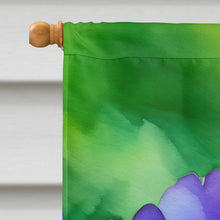 Load image into Gallery viewer, Illinois Violet in Watercolor House Flag