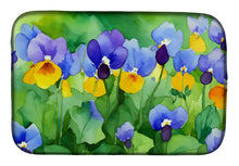 Load image into Gallery viewer, Illinois Violet in Watercolor Dish Drying Mat