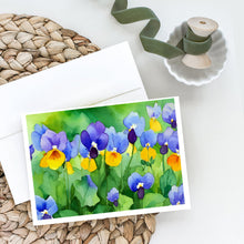 Load image into Gallery viewer, Illinois Violet in Watercolor Greeting Cards -  Blank Note Cards – 8-Pack of Artist-Designed Cards with Envelopes