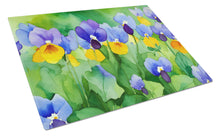 Load image into Gallery viewer, Illinois Violet in Watercolor Glass Cutting Boards – Durable, Decorative Kitchen Art Large