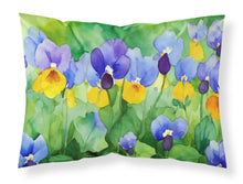 Load image into Gallery viewer, Illinois Violet in Watercolor Fabric Standard Pillowcase – Artistic Decorative Front, White Back