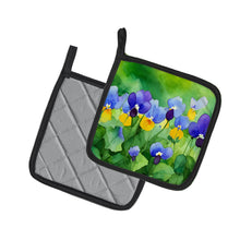 Load image into Gallery viewer, Illinois Violet in Watercolor Pair of Pot Holders