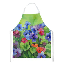 Load image into Gallery viewer, Illinois Violet in Watercolor Apron – Artist-Designed Kitchen, BBQ &amp; Craft Apron
