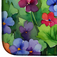 Load image into Gallery viewer, Illinois Violet in Watercolor Dish Drying Mat