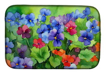 Load image into Gallery viewer, Illinois Violet in Watercolor Dish Drying Mat