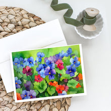 Load image into Gallery viewer, Illinois Violet in Watercolor Greeting Cards -  Blank Note Cards – 8-Pack of Artist-Designed Cards with Envelopes