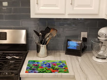 Load image into Gallery viewer, Illinois Violet in Watercolor Glass Cutting Boards – Durable, Decorative Kitchen Art Large