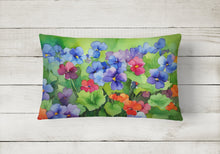 Load image into Gallery viewer, Illinois Violet in Watercolor Fabric Decorative Pillow