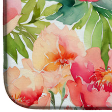 Load image into Gallery viewer, Indiana Peonies in Watercolor Dish Drying Mat