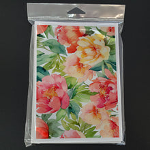 Load image into Gallery viewer, Indiana Peonies in Watercolor Greeting Cards -  Blank Note Cards – 8-Pack of Artist-Designed Cards with Envelopes