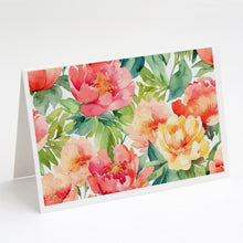 Load image into Gallery viewer, Indiana Peonies in Watercolor Greeting Cards -  Blank Note Cards – 8-Pack of Artist-Designed Cards with Envelopes