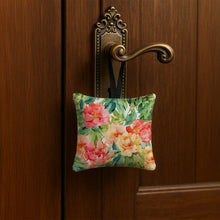 Load image into Gallery viewer, Indiana Peonies in Watercolor Hanging Square Fabric Ornament 3.5 × 3.5