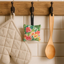 Load image into Gallery viewer, Indiana Peonies in Watercolor Hanging Square Fabric Ornament 3.5 × 3.5