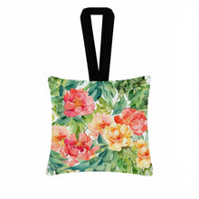 Load image into Gallery viewer, Indiana Peonies in Watercolor Hanging Square Fabric Ornament 3.5 × 3.5
