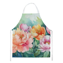 Load image into Gallery viewer, Indiana Peonies in Watercolor Apron – Artist-Designed Kitchen, BBQ &amp; Craft Apron