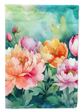 Load image into Gallery viewer, Indiana Peonies in Watercolor House Flag
