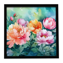 Load image into Gallery viewer, Indiana Peonies in Watercolor Framed Metal Print