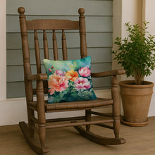 Load image into Gallery viewer, Indiana Peonies in Watercolor Throw Pillow