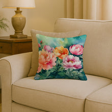 Load image into Gallery viewer, Indiana Peonies in Watercolor Throw Pillow