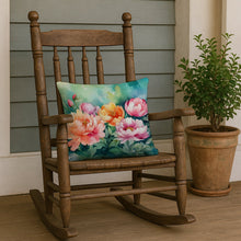 Load image into Gallery viewer, Indiana Peonies in Watercolor Throw Pillow